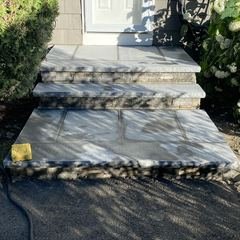 New bluestone steps and landing at the front door